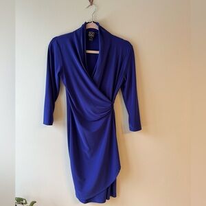 CLARA SUNWOO Royal Blue Long Sleeve Dress